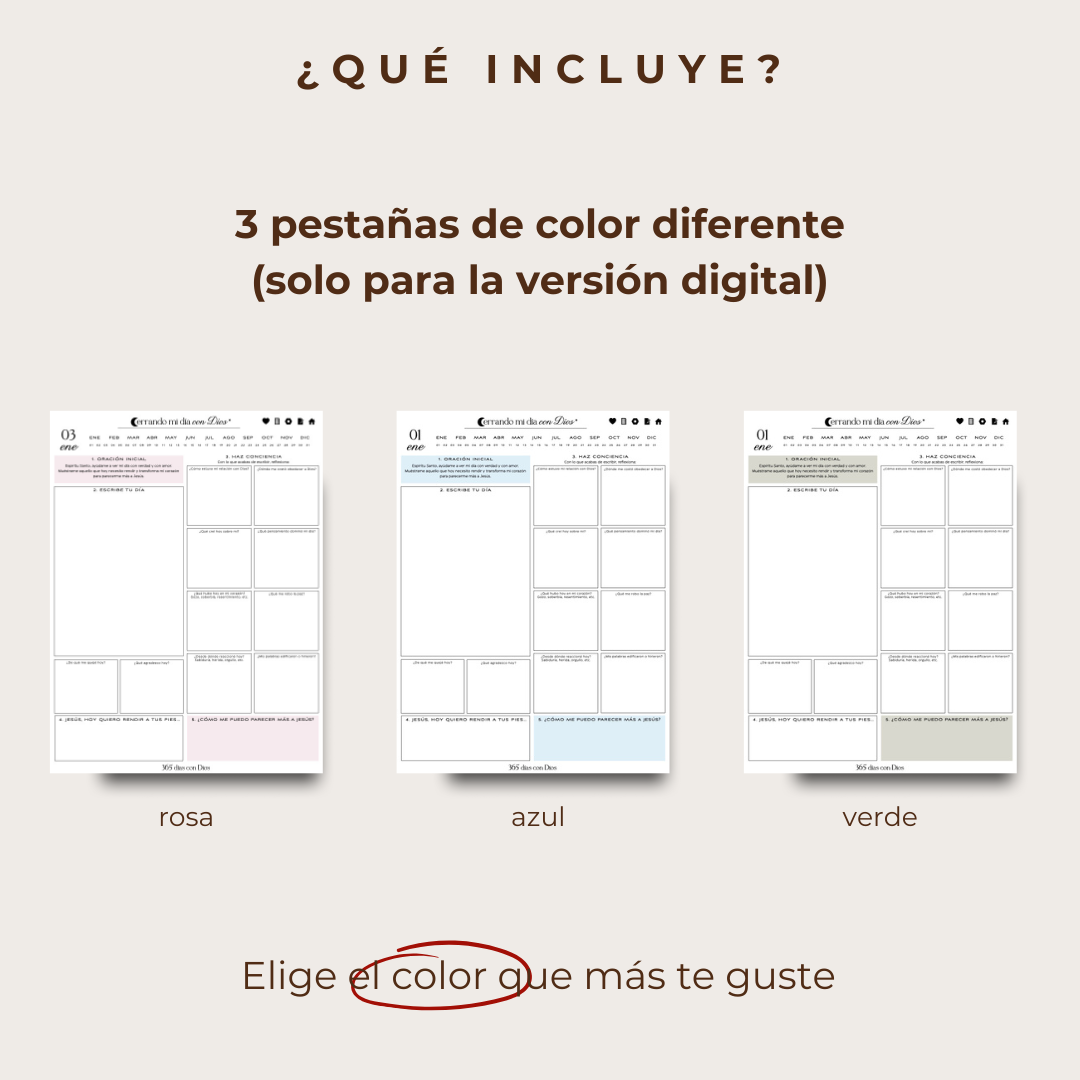 Diario Cerrando mi día con Dios