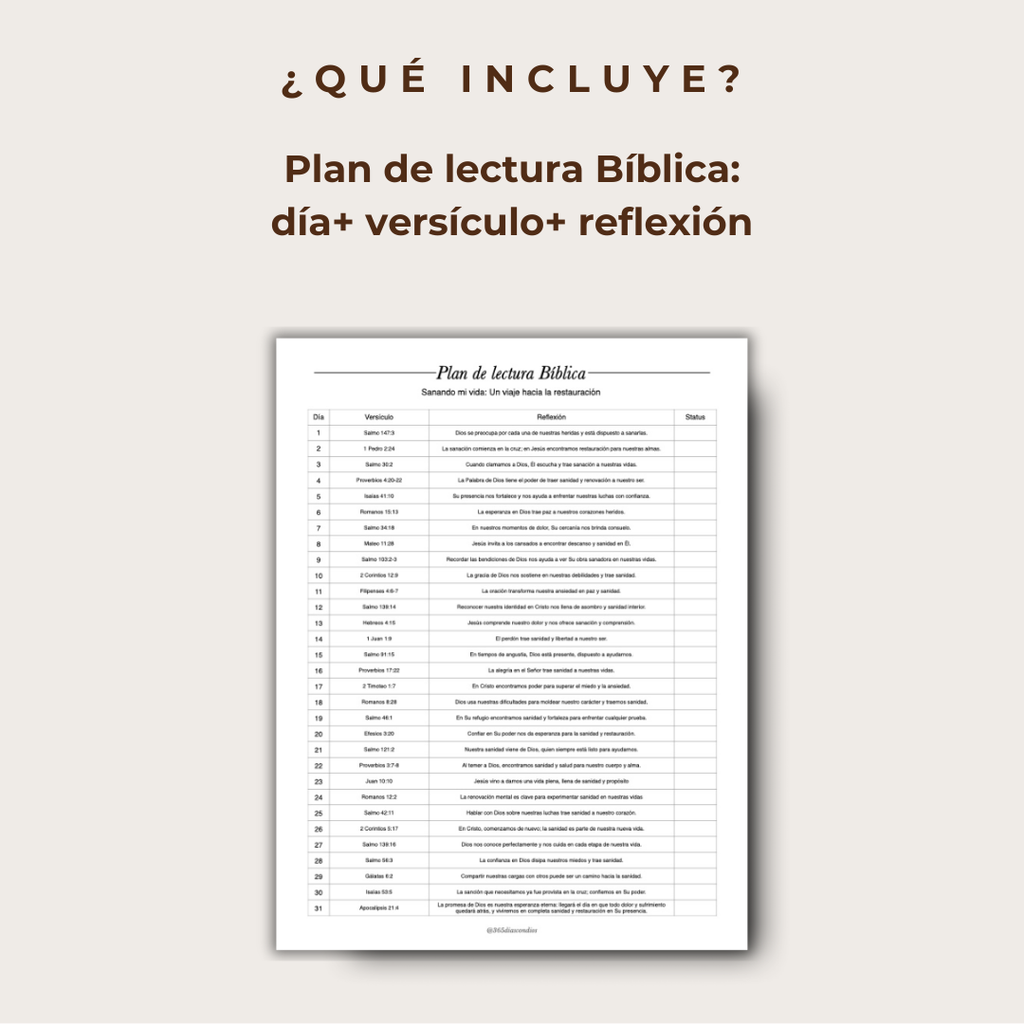 Devocional "Sanando mi vida: un viaje a la restauración"