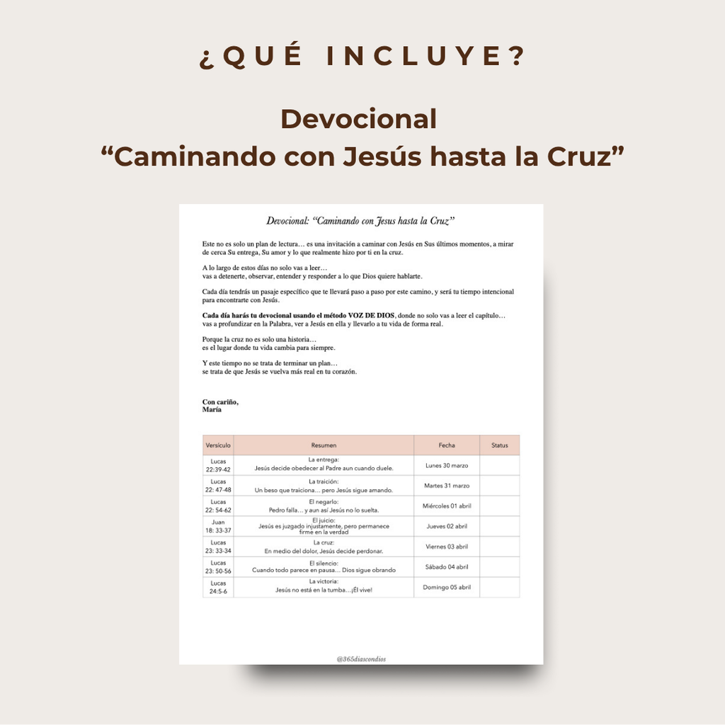 Devocional- Caminando con Jesús hasta la cruz