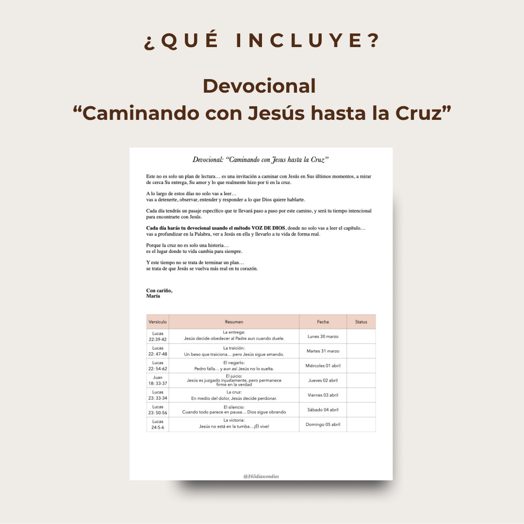 Devocional- Caminando con Jesús hasta la cruz