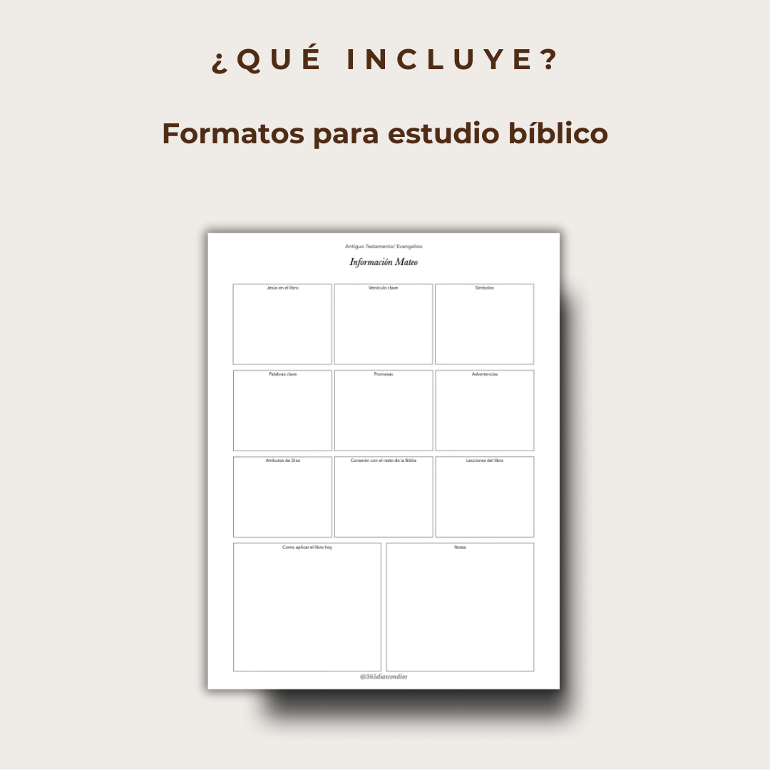 Plan lectura: Libro de Mateo