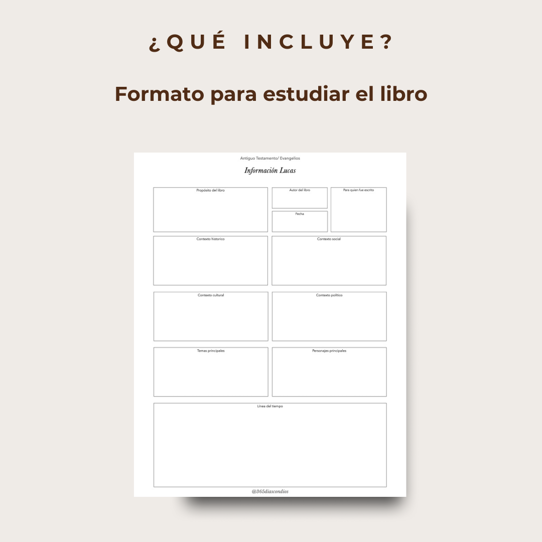 Plan lectura: Libro de Lucas