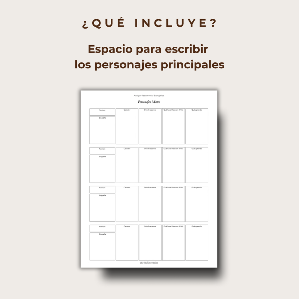 Plan lectura: Libro de Mateo